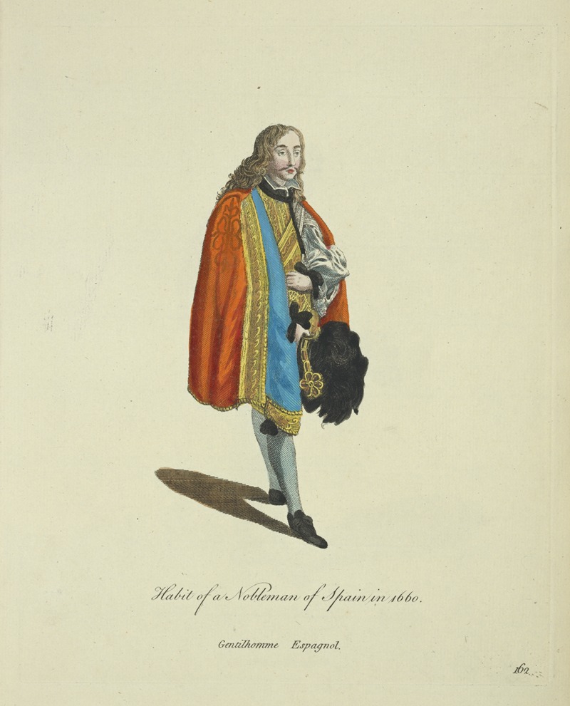 Charles Grignion - Habit of a nobleman of Spain in 1660. Gentilhomme Espagnol.