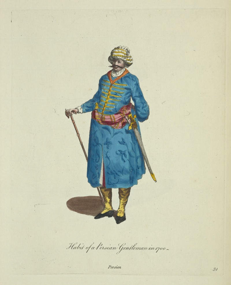 Charles Grignion - Habit of a Persian gentleman in 1700. Persien.