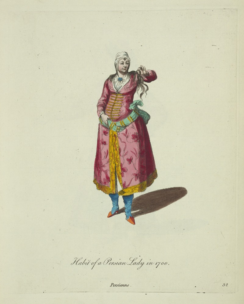 Charles Grignion - Habit of a Persian lady in 1700. Persienne.