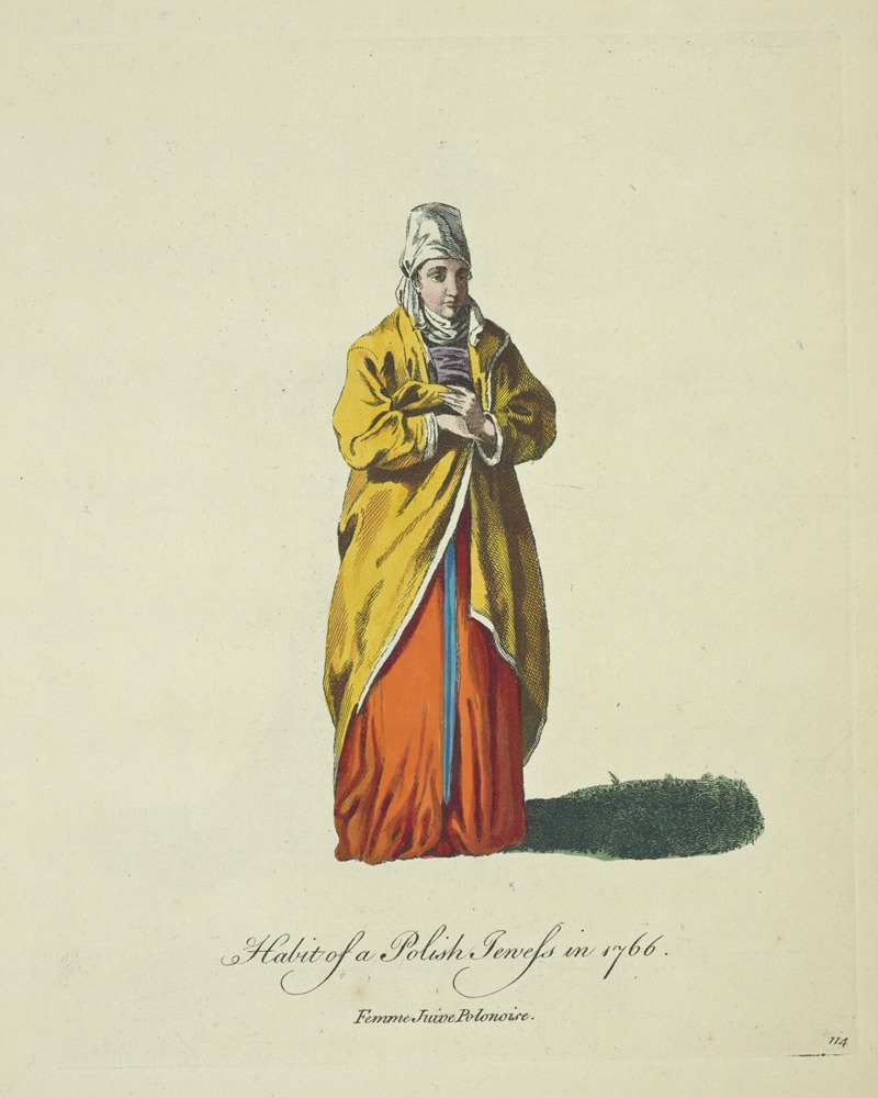 Charles Grignion - Habit of a Polish Jewess in 1766. Femme Juixe Polonoise.