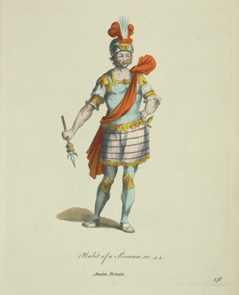 Charles Grignion - Habit of a Roman in 44. Ancien Romain.