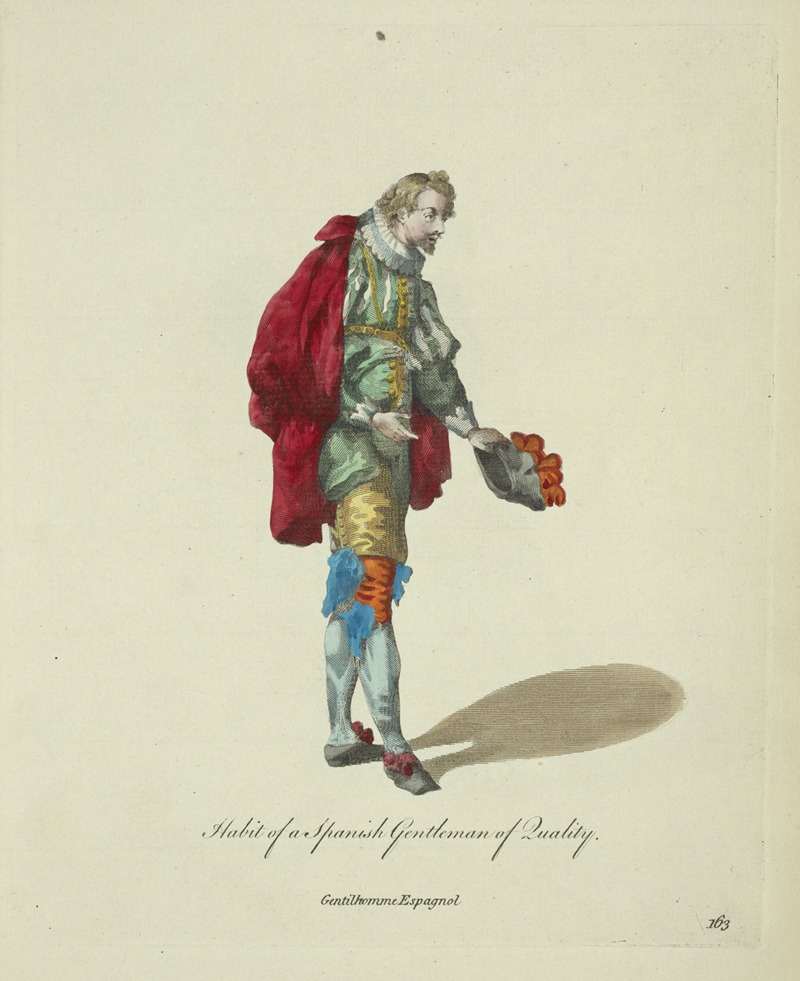 Charles Grignion - Habit of a Spanish gentlman of quality. Gentilhomme Espagnol.