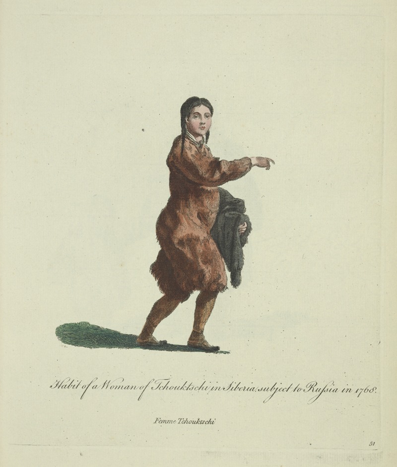 Charles Grignion - Habit of a woman of Tchouktschi in Siberia subject to Russia in 1768. Femme Tchouktschi.