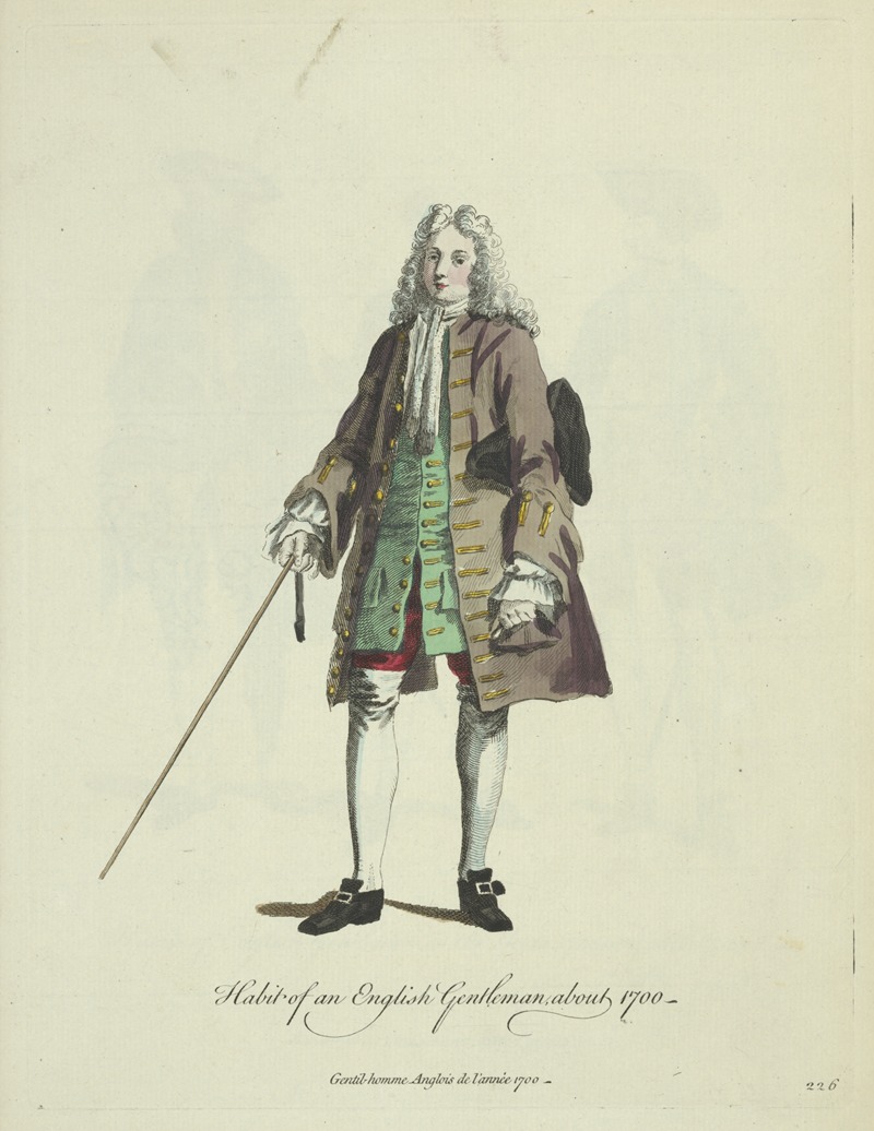 Charles Grignion - Habit of and English gentleman about 1700. Gentil-homme Anglois de l’année 1700.