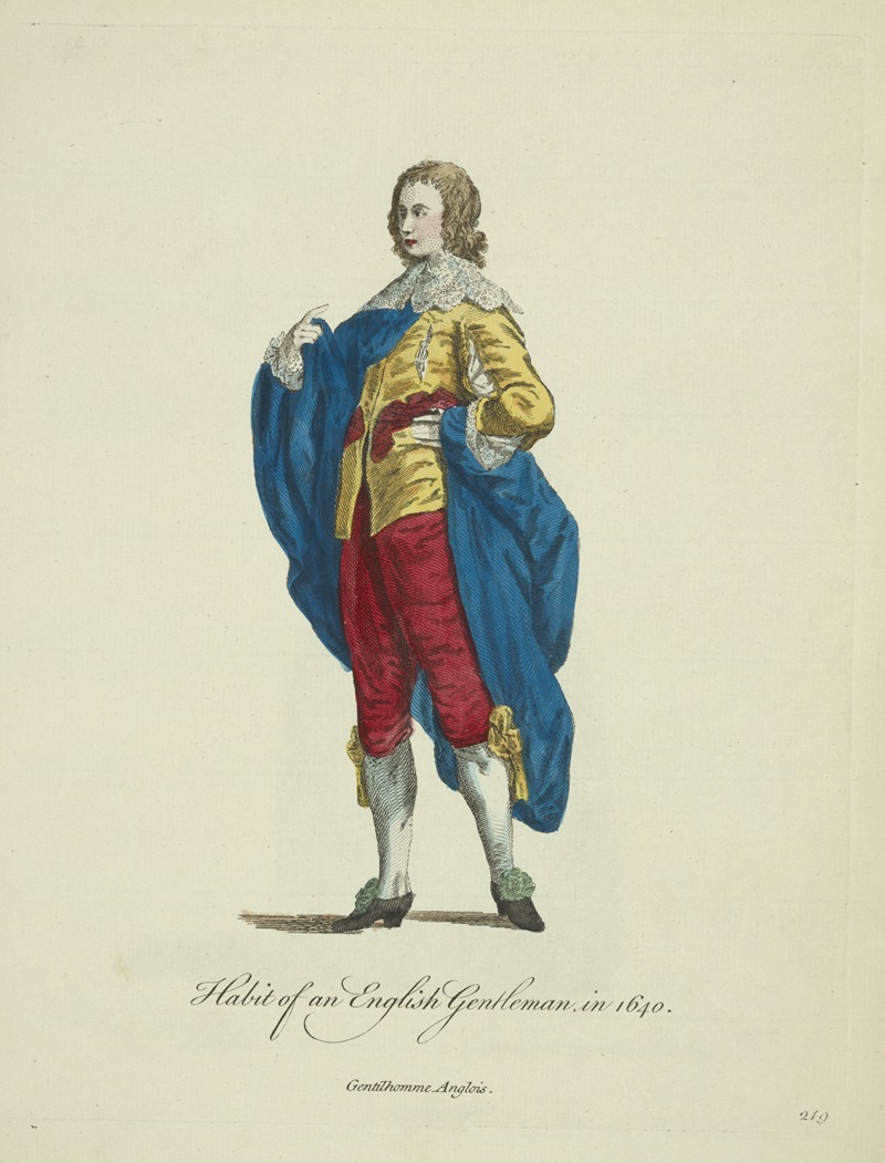 Charles Grignion - Habit of and English gentleman in 1640. Gentilhomme Anglois.