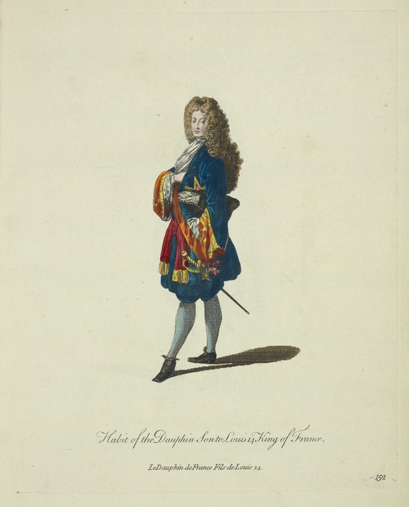 Charles Grignion - Habit of the dauphin son to Louis XIV King of France. Le dauphin de France fils de Louis XIV.