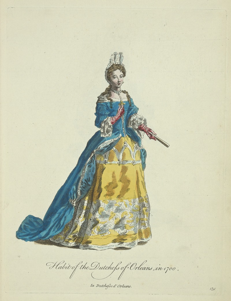 Charles Grignion - Habit of the Dutchess of Orleans in 1700. La Dutchesse d’Orleans.