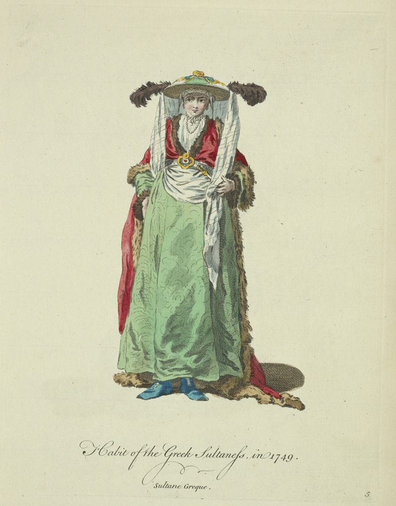 Charles Grignion - Habit of the Greek sultaness in 1749. Sultane Greque.