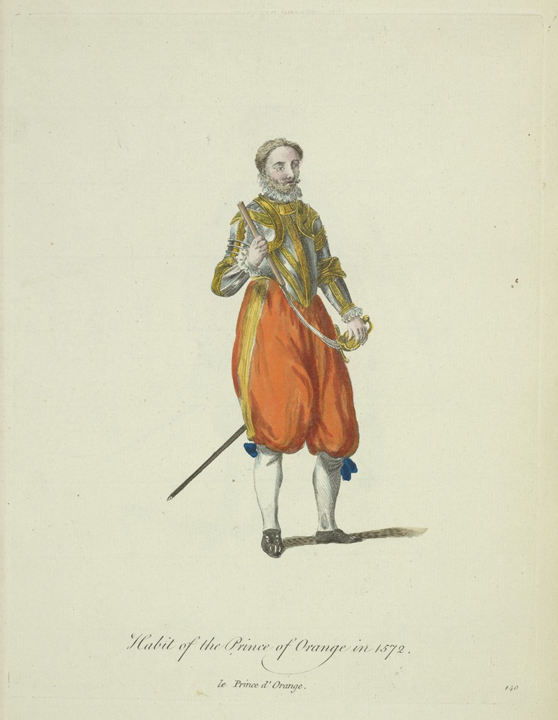 Charles Grignion - Habit of the Prince of Orange in 1572. Le Prince d’Orange.