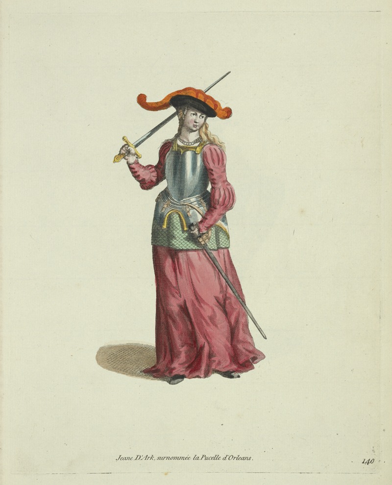 Charles Grignion - Joan of Ark, surnamed The Maid of Orleans. Jeanne D’Ark, surnommée la Pucelle d’Orleans.