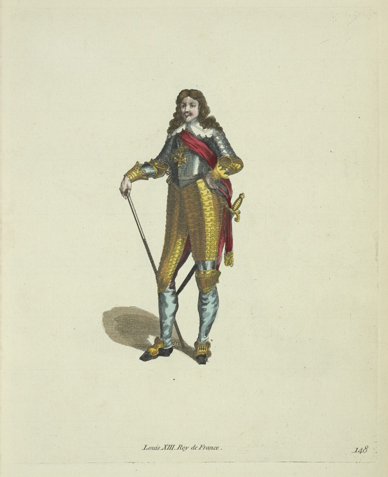 Charles Grignion - Louis XIII, King of France. Louis XIII, Roy de France.