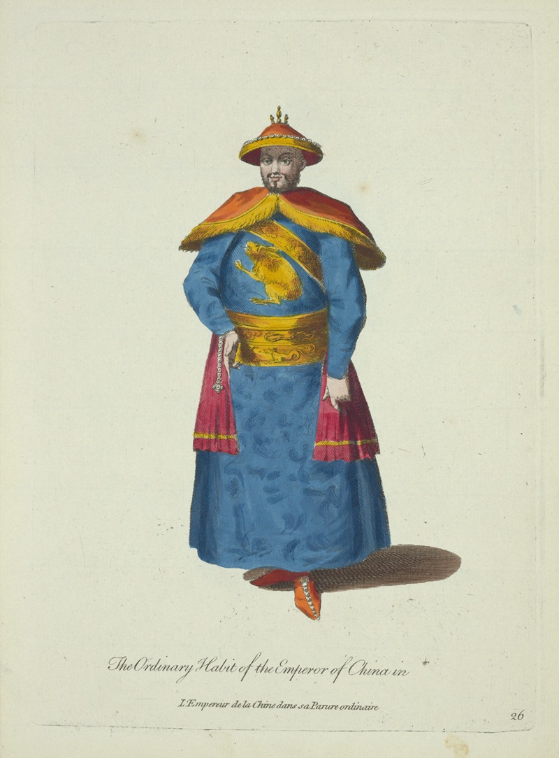 Charles Grignion - The ordinary habit of the emperor of China. L’Empereur de la Chine dans sa parure ordinaire.