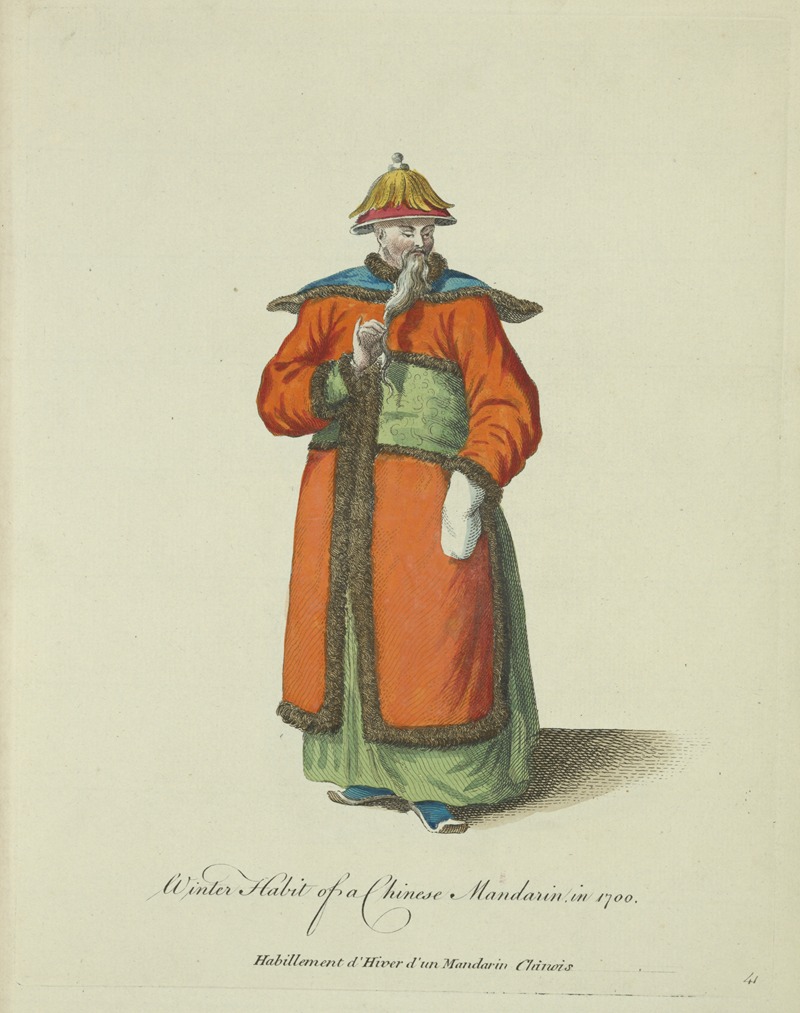 Charles Grignion - Winter habit of a Chinese Mandarin in 1700.