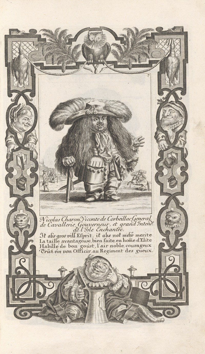 Elias Baeck - Nicolas Charon, Viconte de Corbeillac, General de Cavallerie, Gouverneur, et grand Intend.t de l’Isle Enchantée, Pl. 7