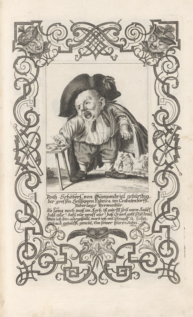 Elias Baeck - Veith Schöberl, von Gumpendriel gebürthig, der grossen Hollhippen Fabrica im Crabatendörffl, Niderlags Verwandter, Pl. 47