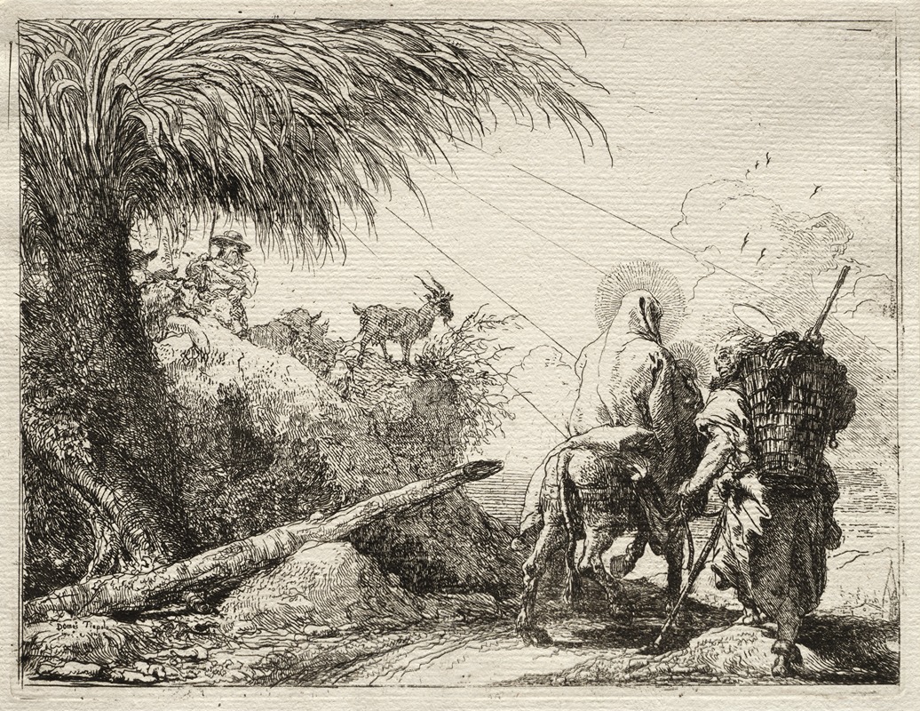 Giovanni Domenico Tiepolo - The Holy Family and the Palm Tree