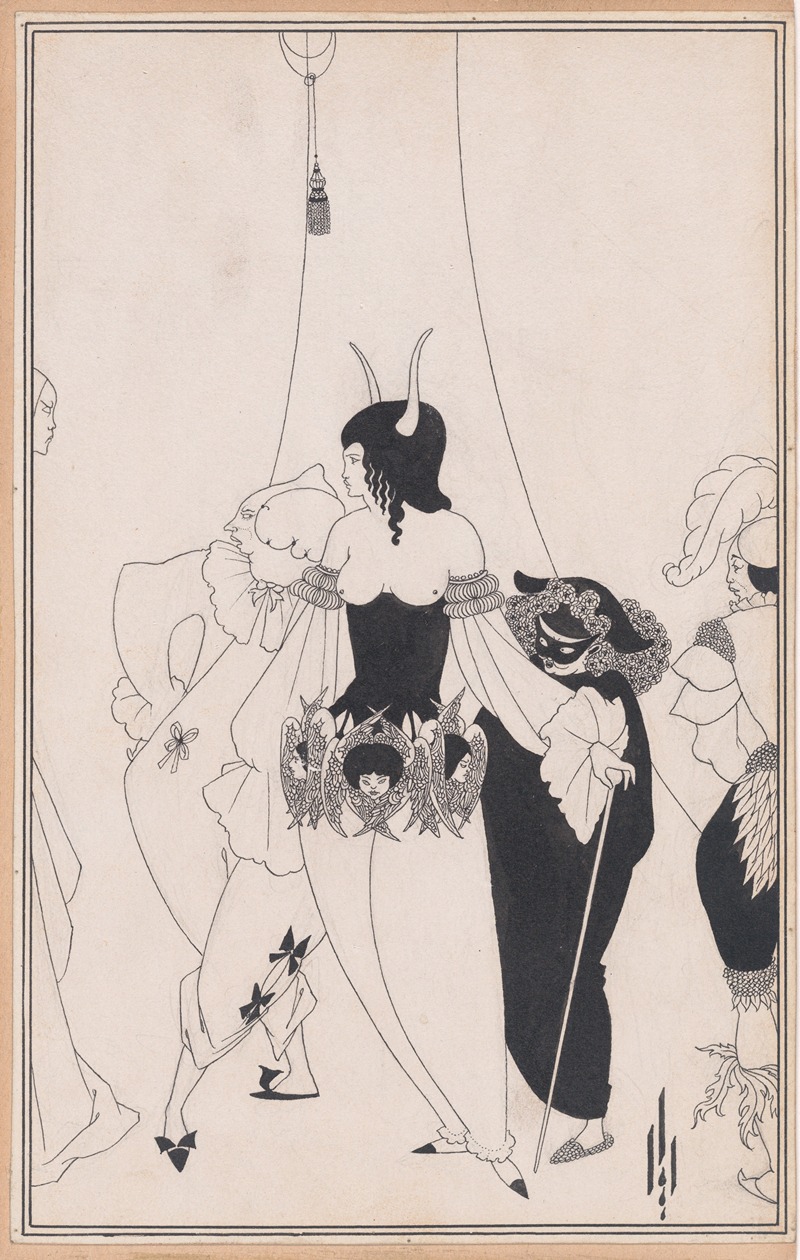 Aubrey Vincent Beardsley - The Masque of the Red Death, for Edgar Allan Poe’s ‘Tales of Mystery and the Imagination’