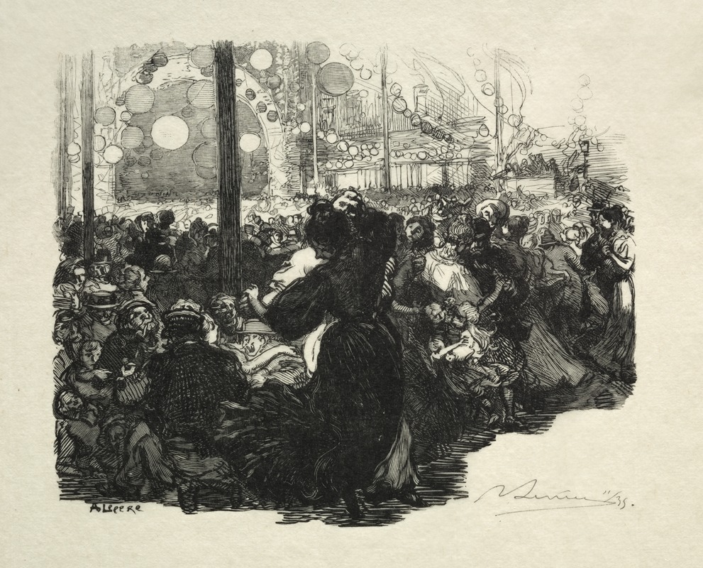 Auguste Louis Lepère - 14 Juillet, Rue de Belleville, 10 heures