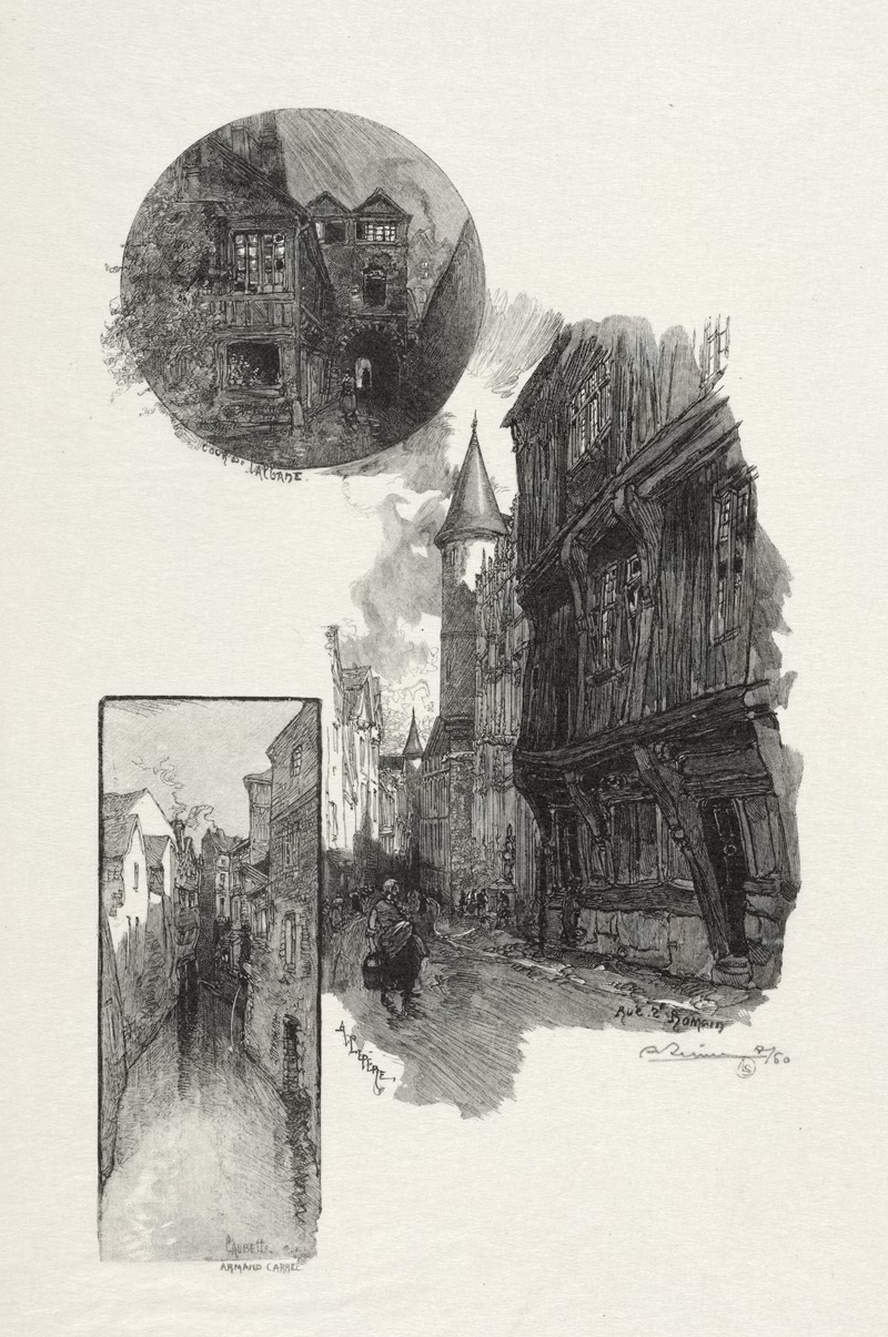 Auguste Louis Lepère - Cour de L’Albane; Rue Saint Romain; L’aubette Rue Armand – Carrel