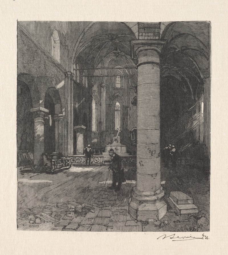 Auguste Louis Lepère - Interieur de l’Eglise