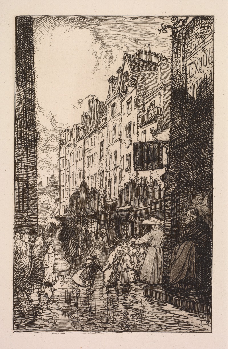 Auguste Louis Lepère - La Rue des Prêtres Saint-Séverin