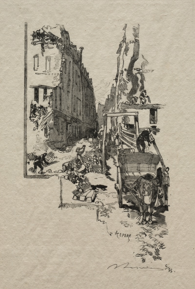 Auguste Louis Lepère - La Rue Victor Cousin