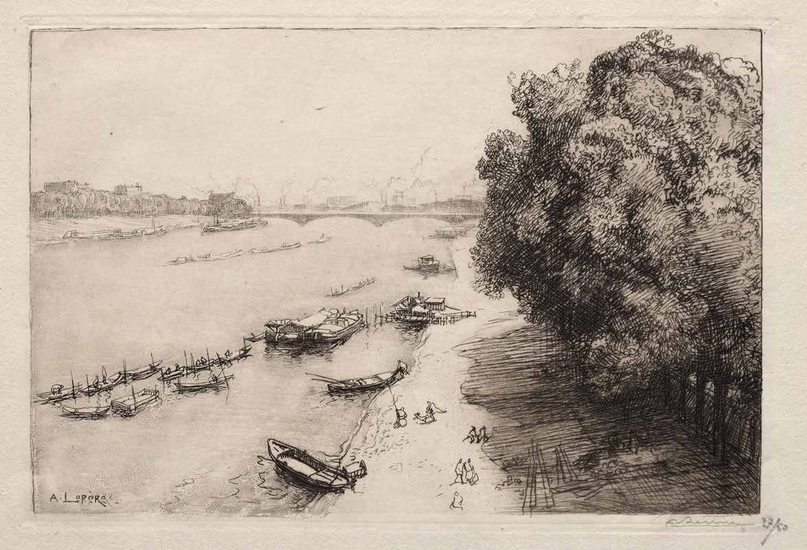 Auguste Louis Lepère - La Seine au Pont Nationale