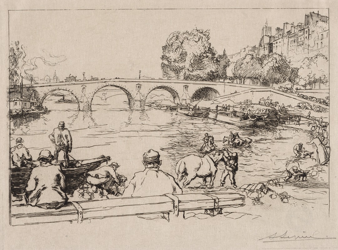 Auguste Louis Lepère - L’Abreuvoir at Pont Marie