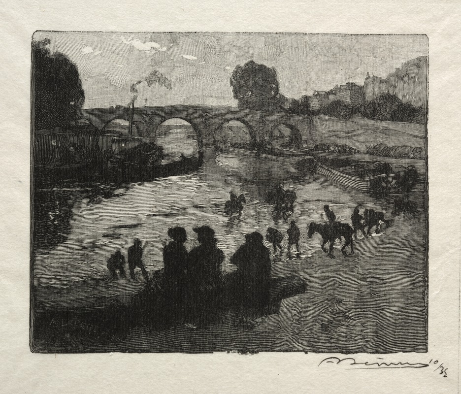 Auguste Louis Lepère - L’Abreuvoir du Pont Marie