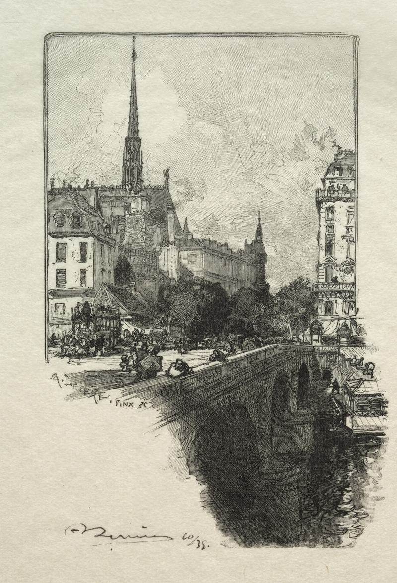 Auguste Louis Lepère - Le Pont St. Michel