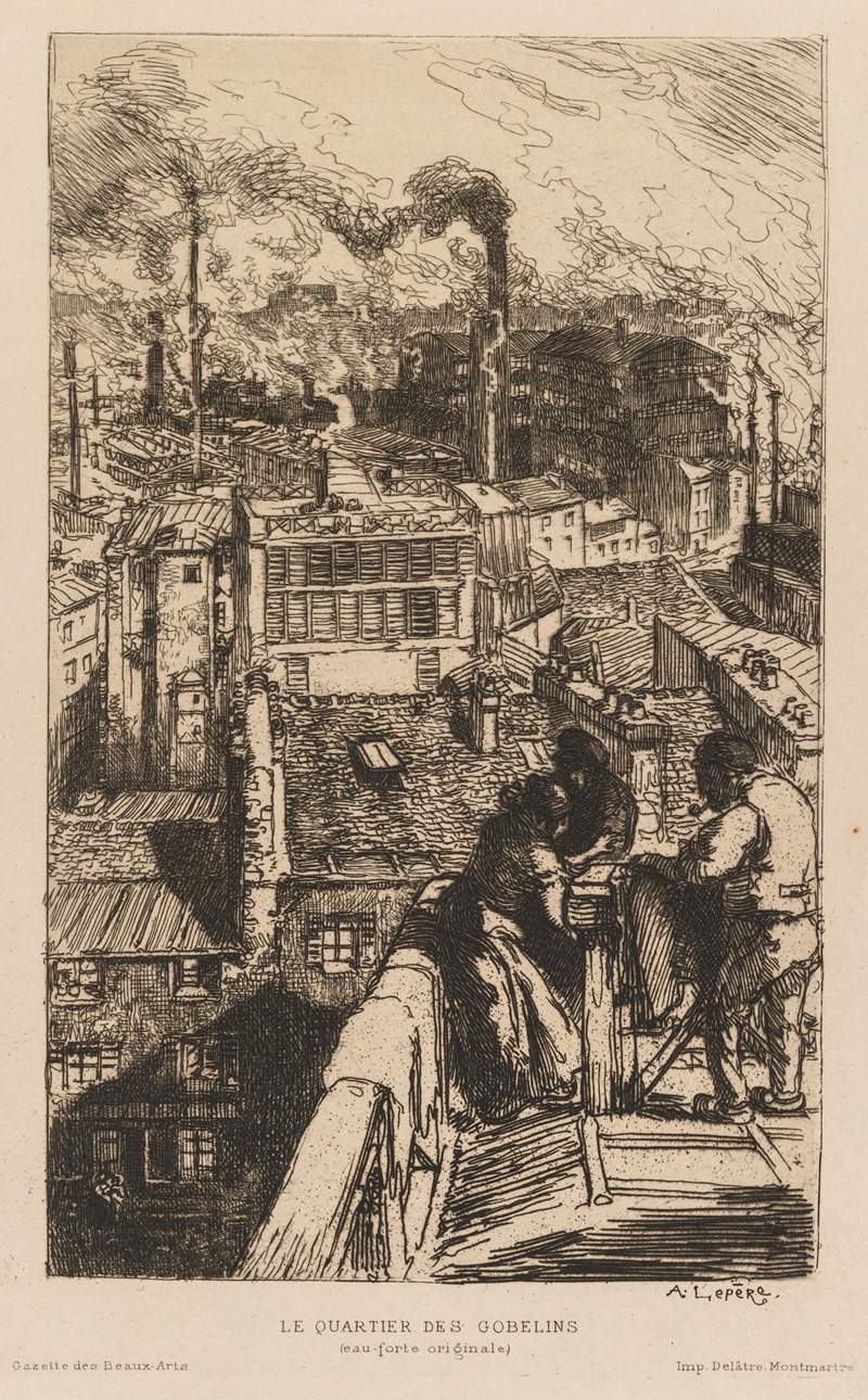 Auguste Louis Lepère - Le Quartier des Gobelins