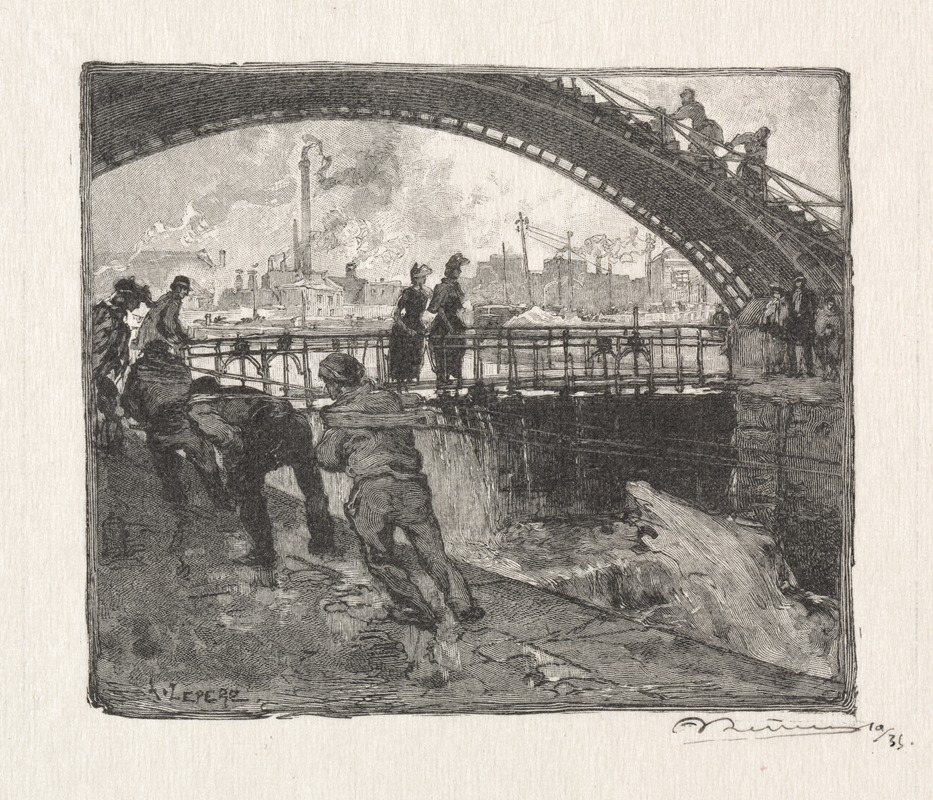 Auguste Louis Lepère - L’Ecluse du Canal St. Martin