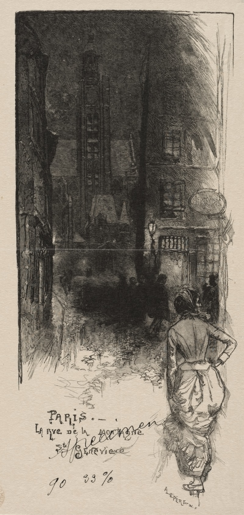 Auguste Louis Lepère - Rue de la Montagne, St. Geneviève