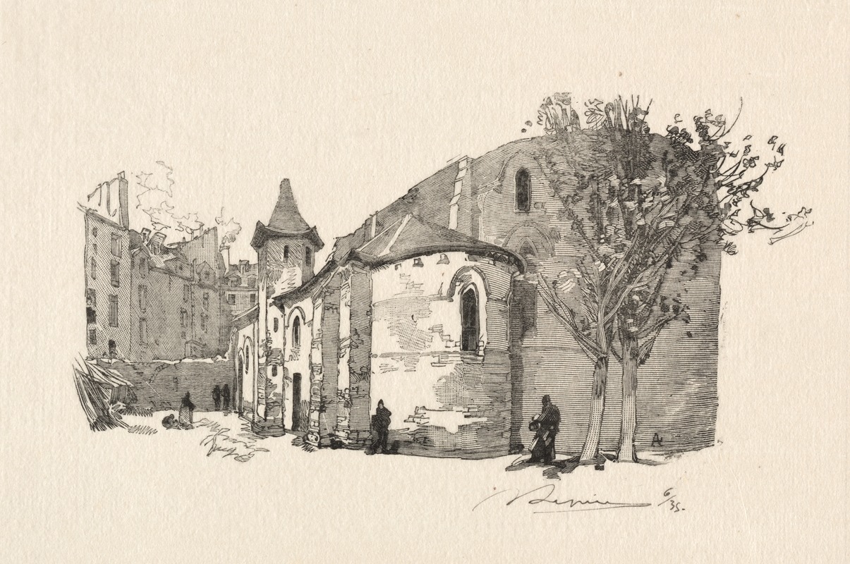 Auguste Louis Lepère - St. Julien le Vauvre, Vue extérieur