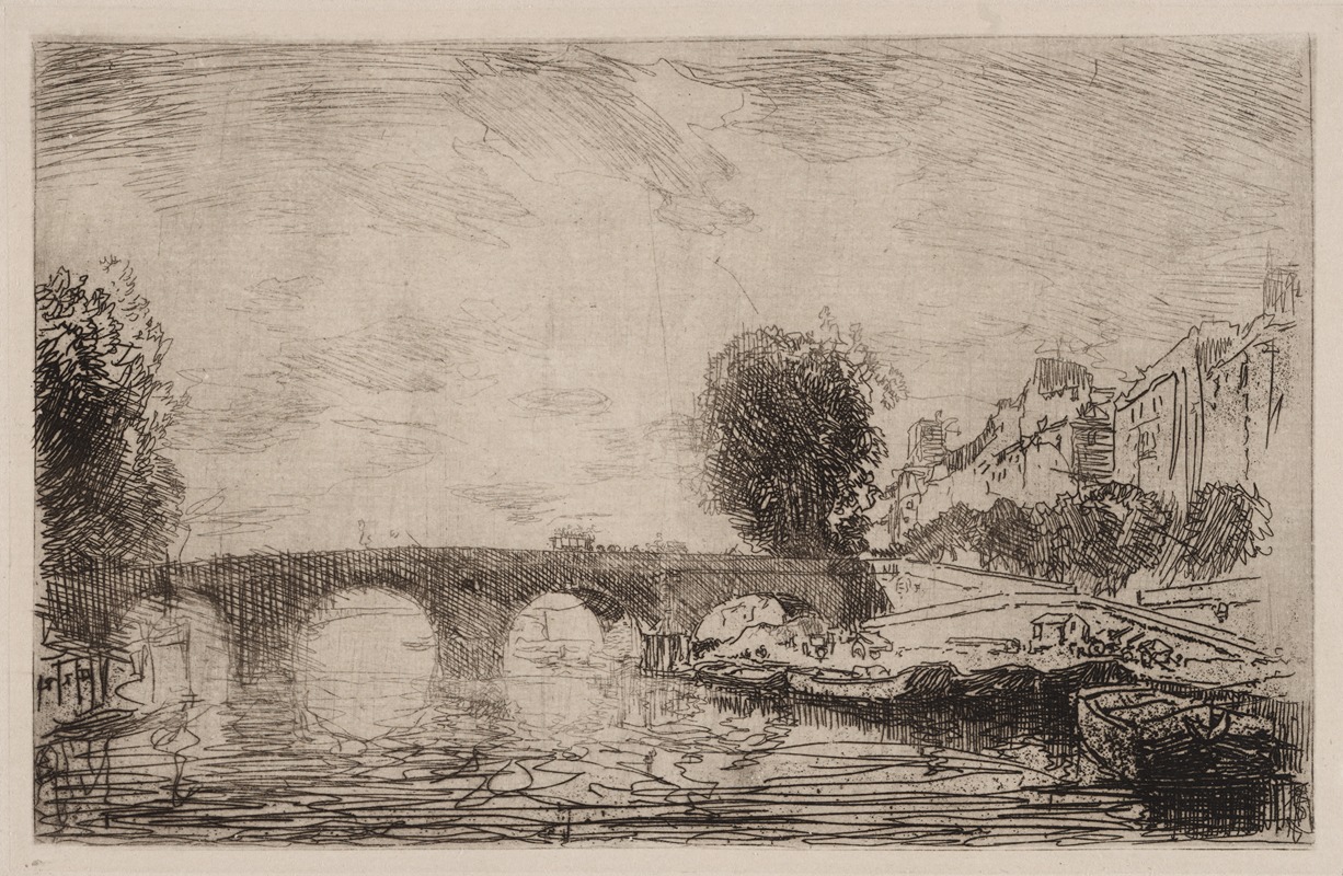 Auguste Louis Lepère - Sunset at Pont Marie