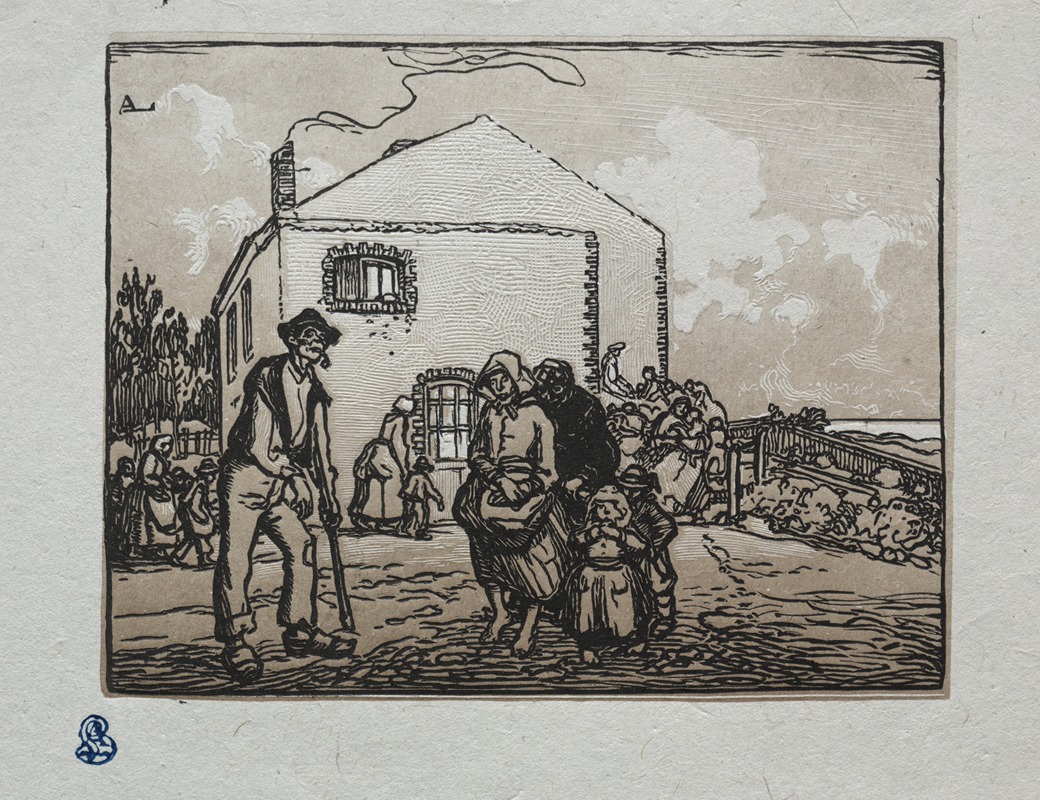 Auguste Louis Lepère - The Beggars at the Last House