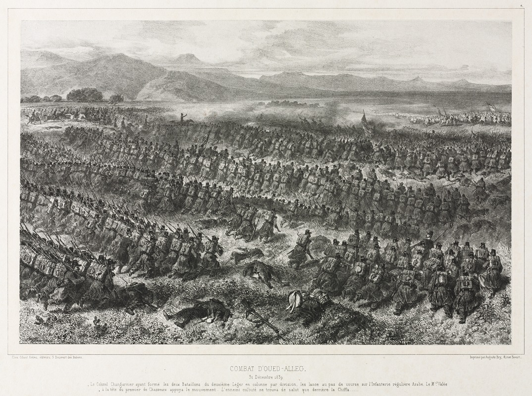 Auguste Raffet - Combat of Oued-alleg, 31 December 1839