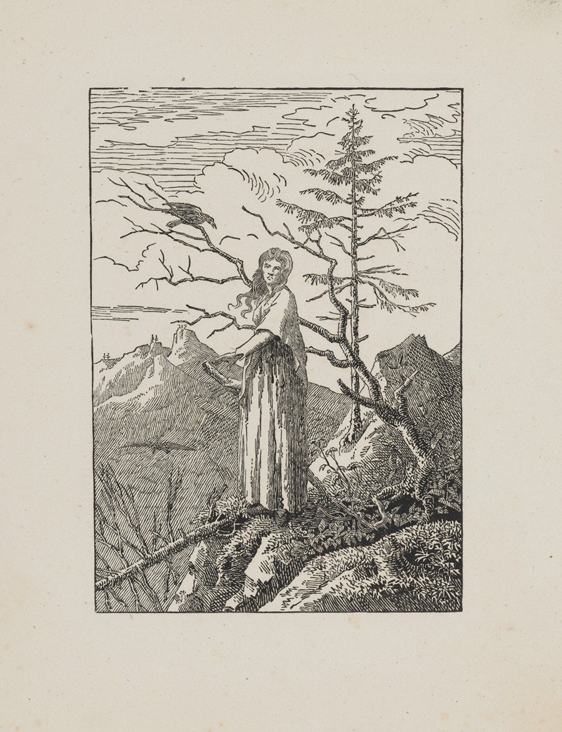 Caspar David Friedrich - Woman with a Raven at a Precipice