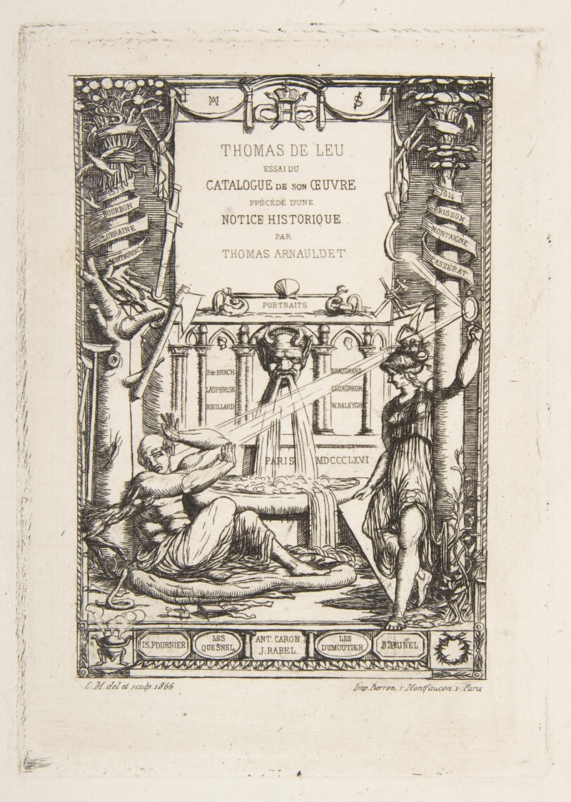 Charles Meryon - Frontispiece for the Catalogue of the work of Thomas De Leu