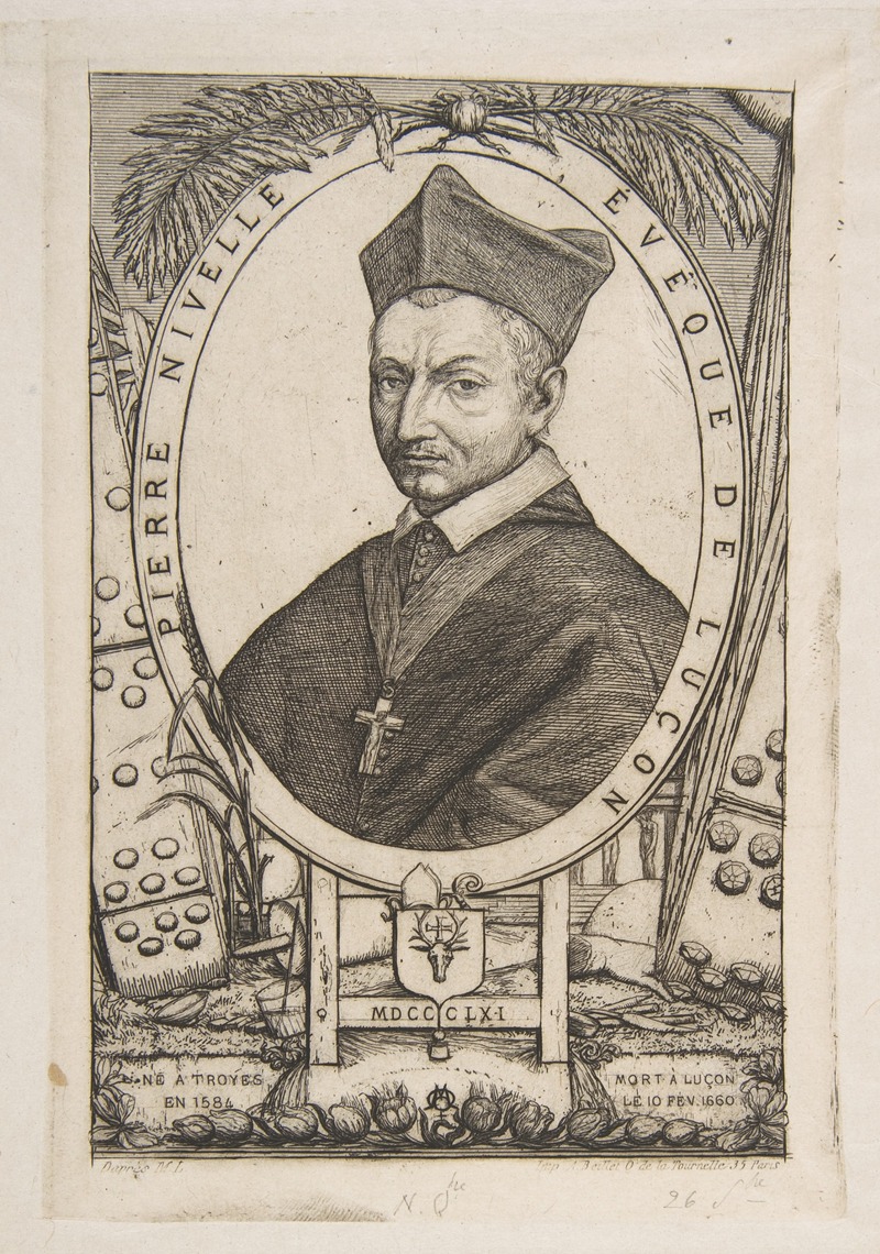 Charles Meryon - Pierre Nivelle, Bishop of Luçon, after Lasne