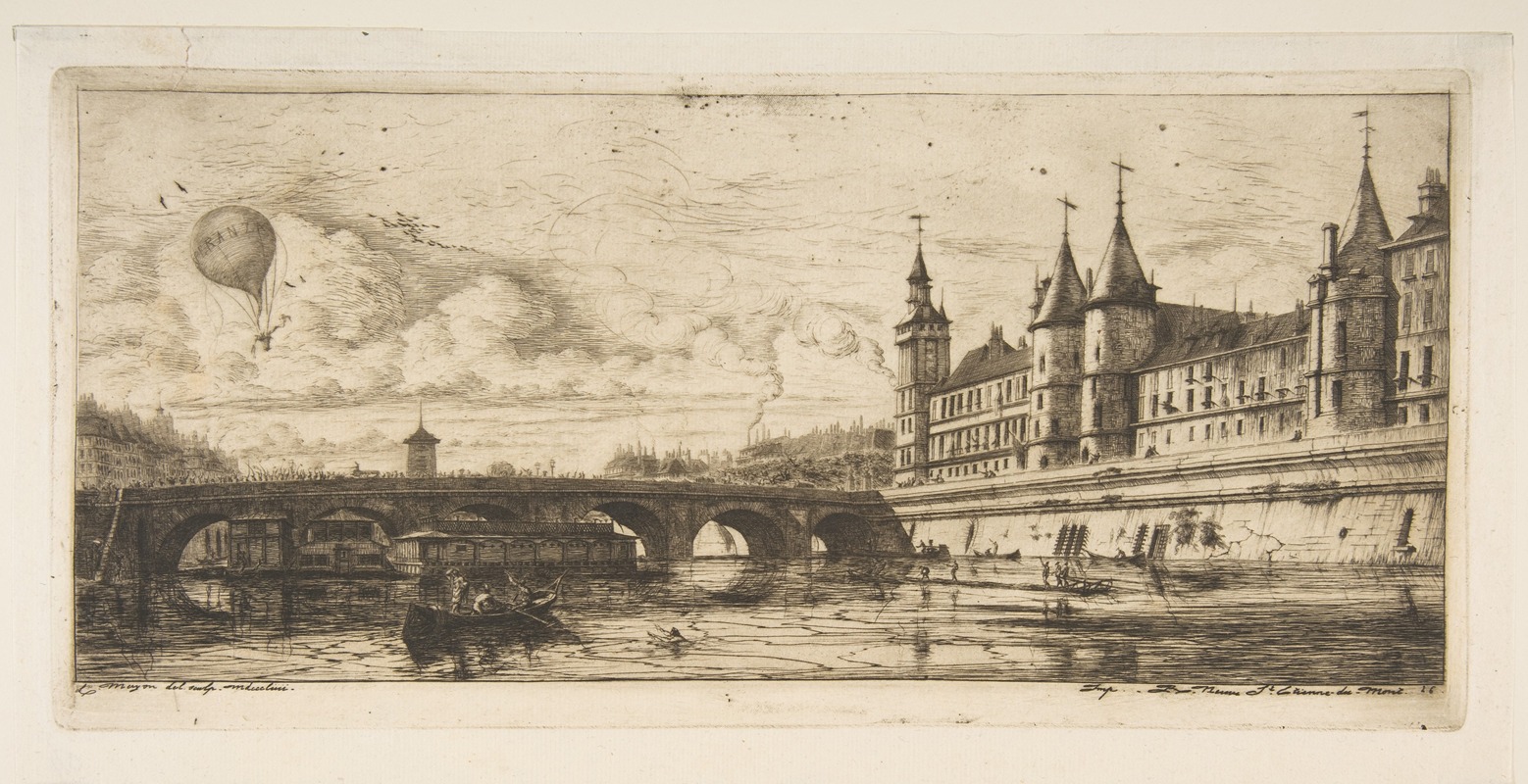 Charles Meryon - Pont-au-change, Paris