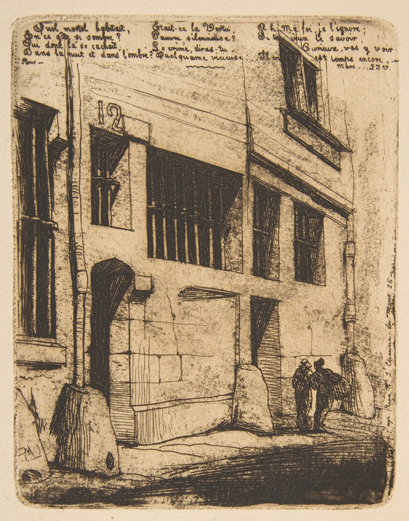 Charles Meryon - Rue des Mauvais Garçons, Paris