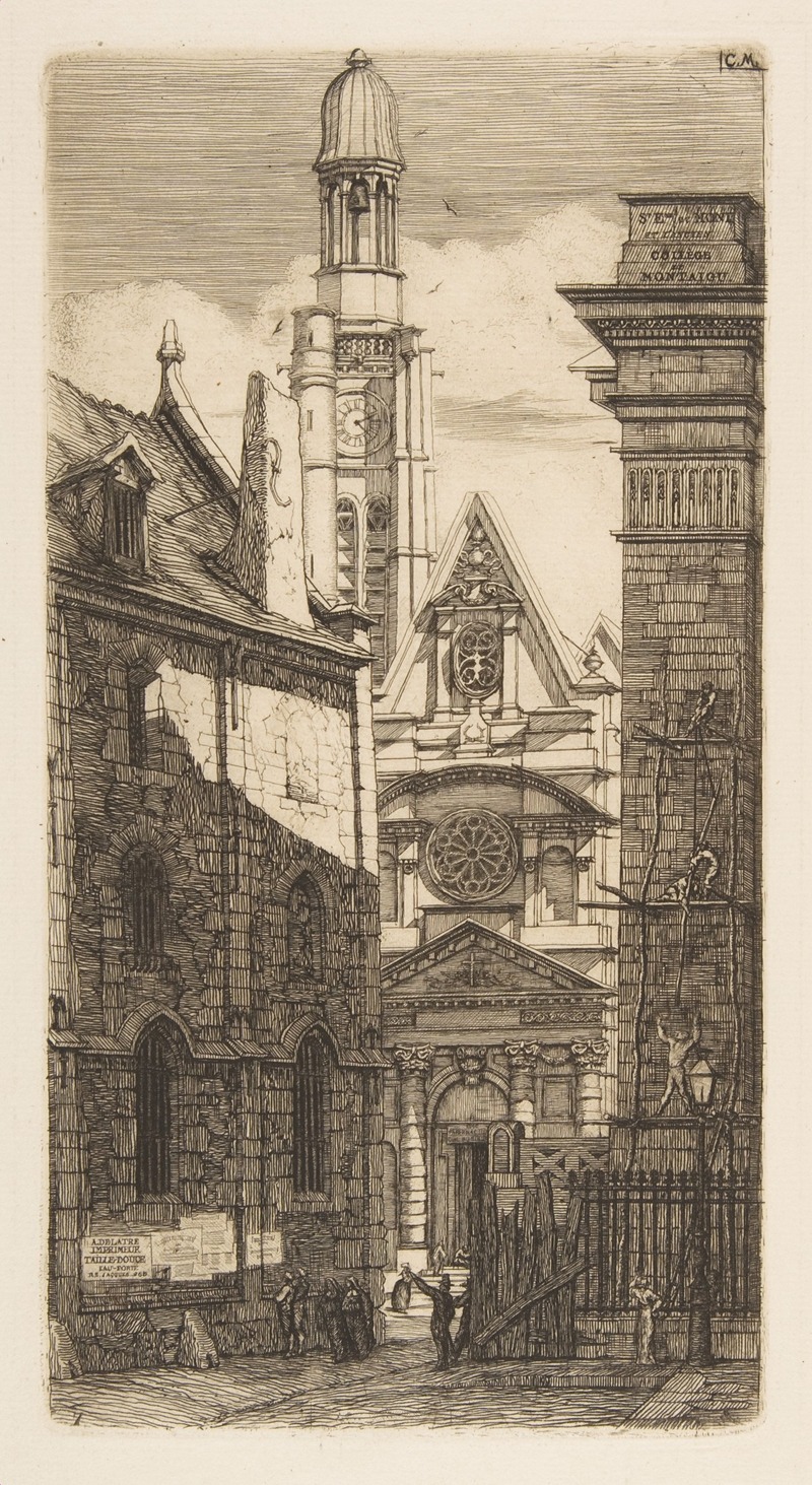 Charles Meryon - The Church of St. Etienne-du-Mont, Paris