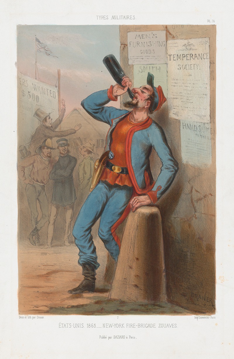 Draner - États-Unis 1865 – New York Fire Brigade – Zouaves