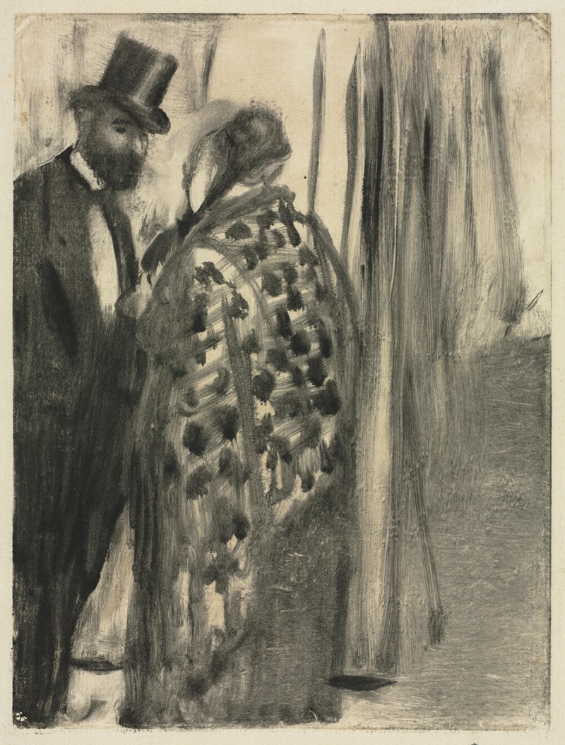 Edgar Degas - Ludovic Halévy and Madame Cardinal (The Conversation) for ‘La Famille Cardinal’ by Ludovic Halévy