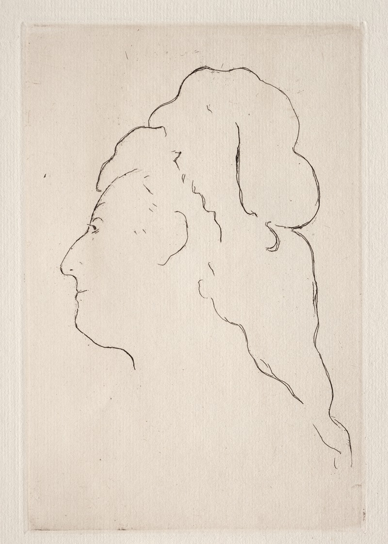 Édouard Manet - Profile of Eva Gonzalès turned to the left