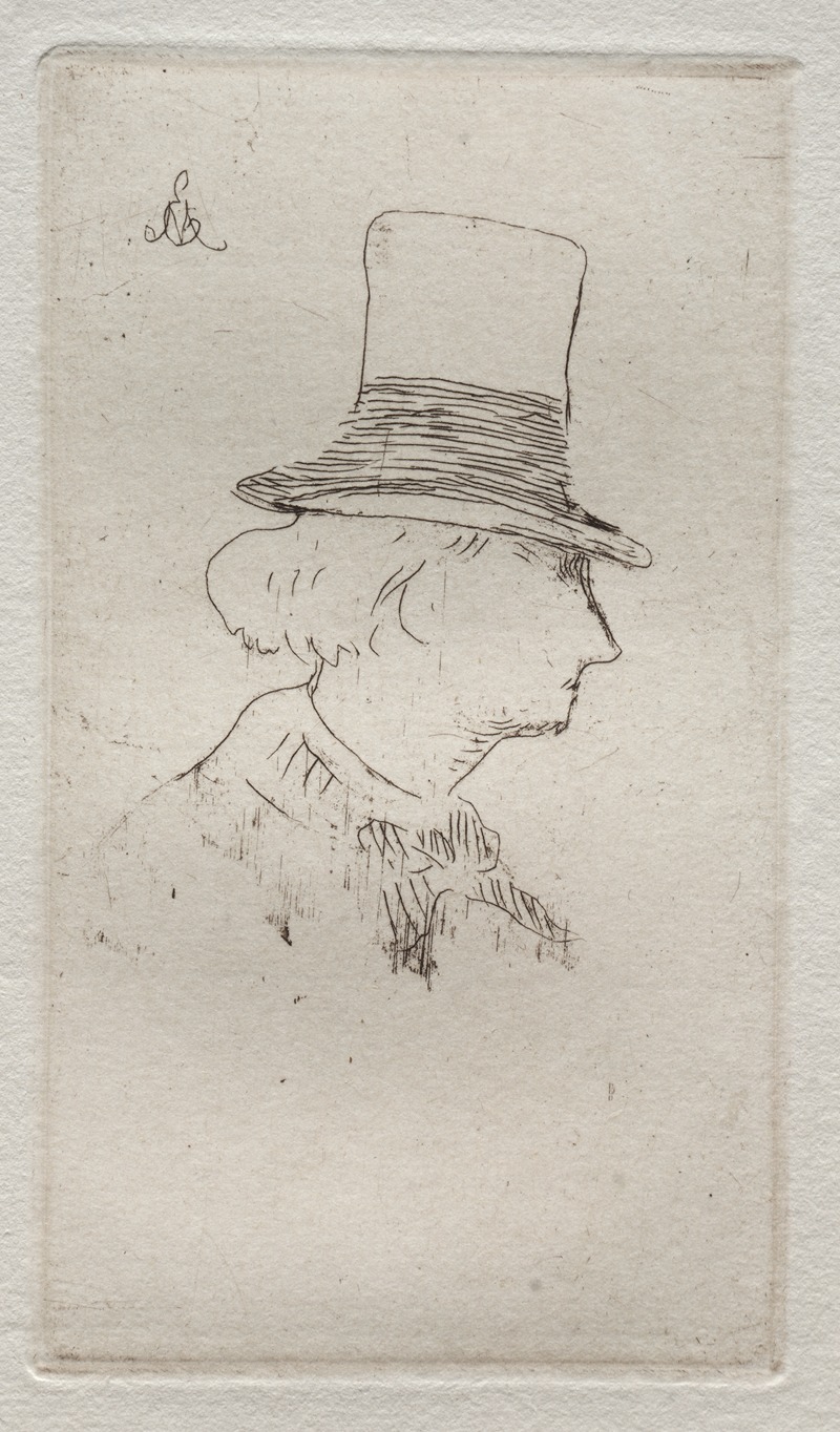 Édouard Manet - Profile Portrait of Charles Baudelaire