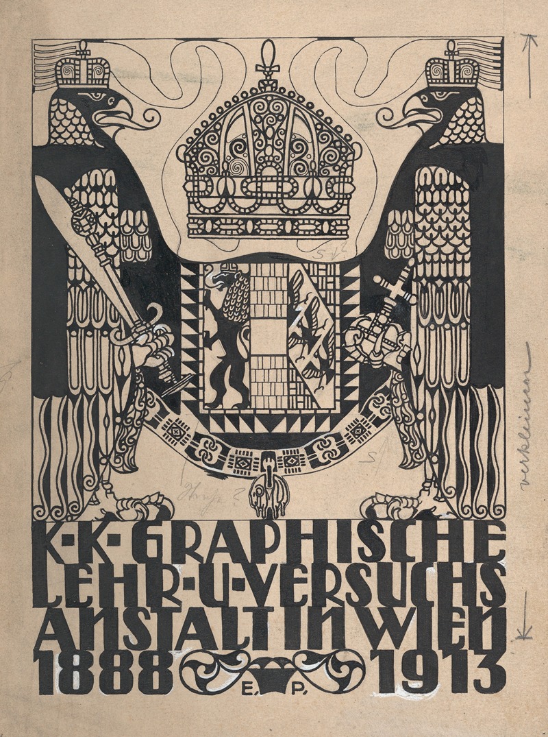 Erwin Puchinger - Design for a cover or title page for the 25th anniversary publication of the Viennese Graphic Design School