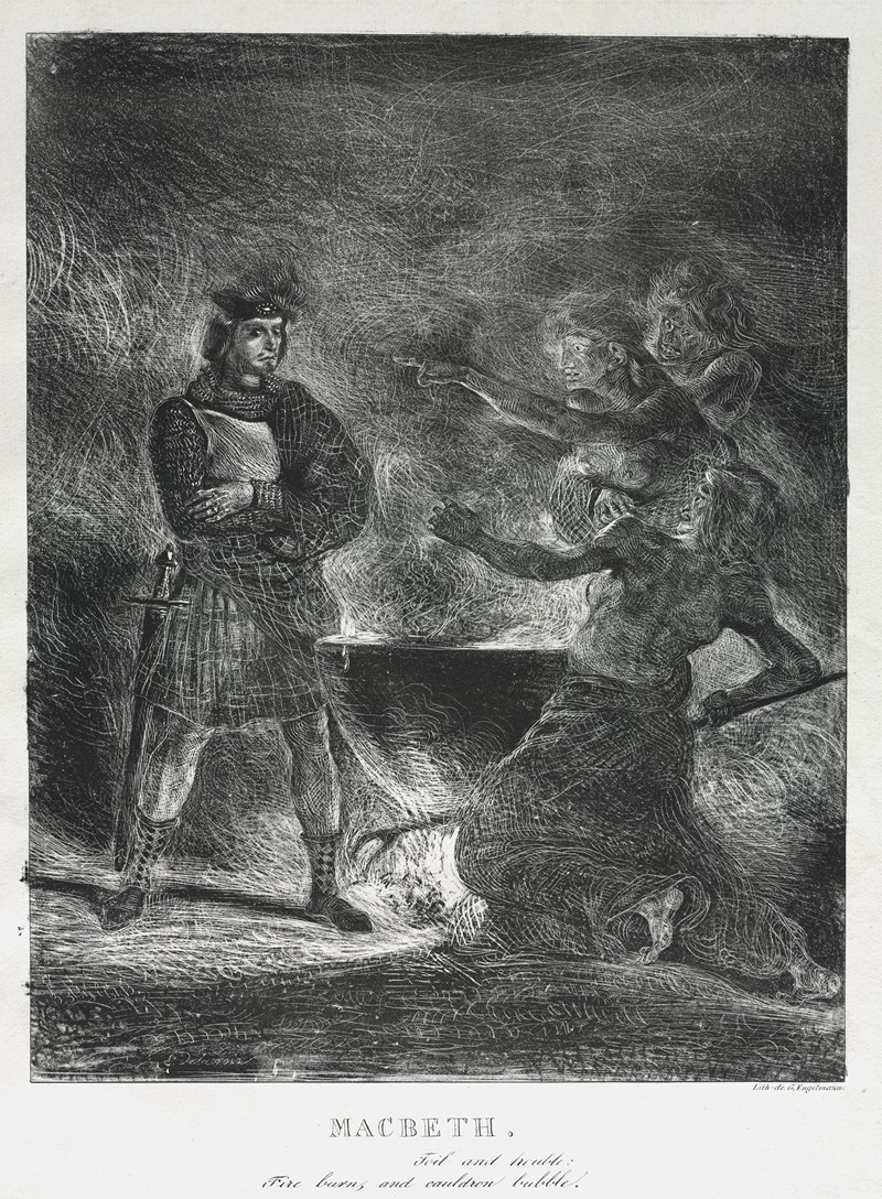 Eugène Delacroix - Macbeth Consulting the Witches