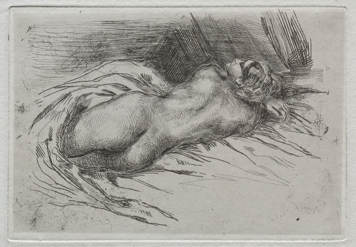 Eugène Delacroix - Study of a Woman Seen from the Back